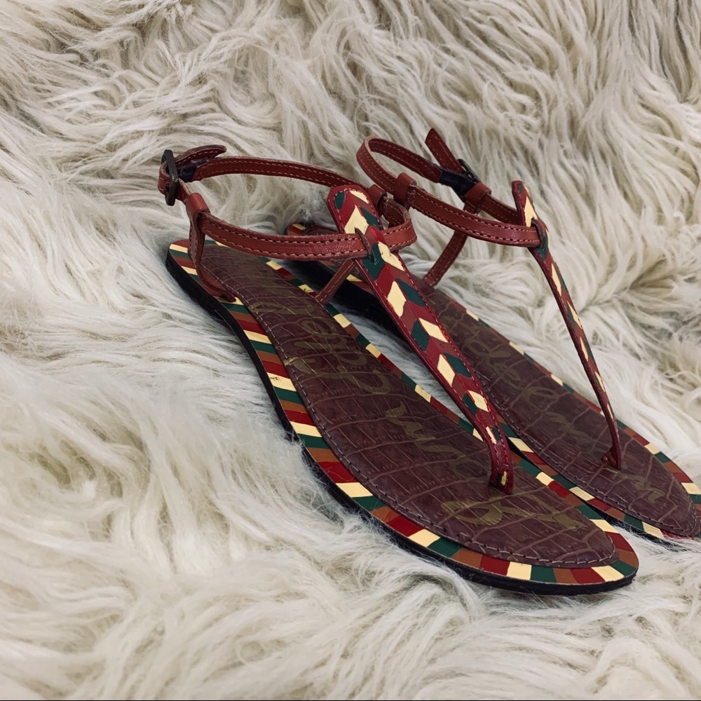 Sam Edelman ‘GIGI’ tribal painted leather sandals - Picture 2 of 6